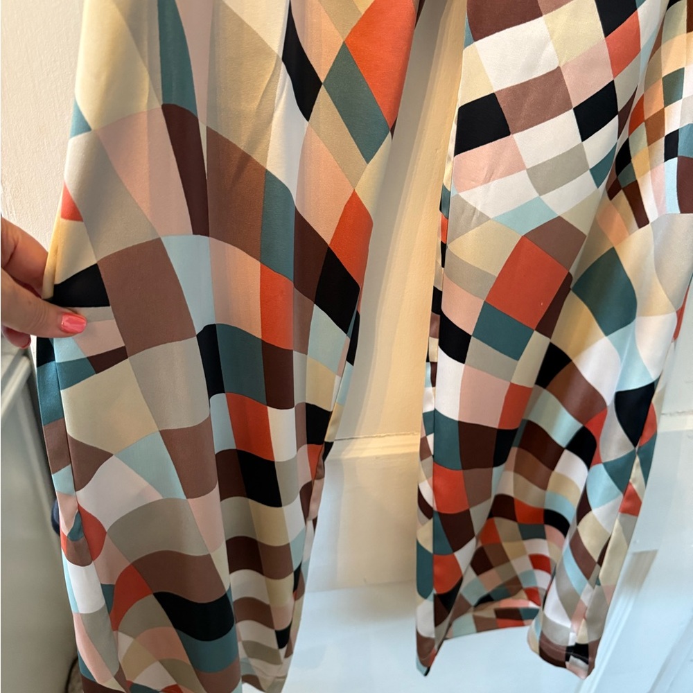 Multicolor Geometric Women's Pants - Picture 4 of 5